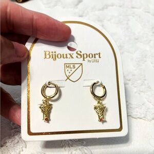 Bijoux Sport by Luv Aj MLS Gold Hoop Earrings Intern Miami CF